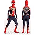 Spiderman Costume 3D Digital Prints Spider Man Costume for Kids Breathable Spandex Spiderman Suit Theme Party Suit for Boys Girls Dressing Suit for Halloween, Festival, Cosplay, （130cm-140cm） M-code