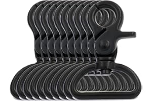 BIKICOCO 1'' Swivel Trigger Snap Hook Lobster Claw Clasp Spring Loaded Clip, D-Ring Ended, Black - Pack of 10