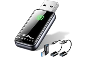 Mavlou Wireless CarPlay Adapter UK, Stable Fast Mini Carplay Wireless Dongle, Convert Wired to Wireless Car Play, Plug & Play, OTA Upgrade, for iPhone iOS 10+ & Cars with Wired CarPlay (black)