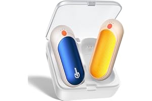 J-BRAUV Elektroniczny ogrzewacz do rąk, 2 sztuki, przenośne podgrzewacze, ładowane akumulatorem 14000 mAh, 3 tryby grzewcze do użytku na zewnątrz, do gry w golfa, w zimne dni, idealne na prezent