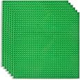 Lekebaby 6 Pack Classic Baseplates, 10"x10" Building Board Base Plates 100% Compatible with All Major Brands, For Children Over Three Years Old,Green
