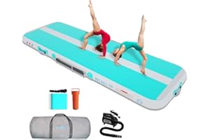 WelandFun Air Tumbling Track 3/4/5/6M Tapis Gonflable de Gymnastique Tapis de culbuteur Tapis de Gymnastique Gonflable pour l'exercice