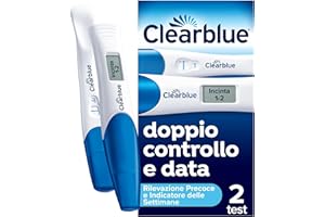 Test di gravidanza Clearblue Ultra Precoce Pacchetto combinato doppio controllo e data, Risultati 6 giorni prima e ti dice da quante settimane, 2 test