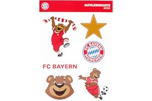 FC Bayern München Lot de 9 autocollants avec logo FCB