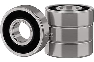 XiKe 4 pièces 6000-2RS Roulement à billes 10x26x8mm, Chromé acier et Double scellé et Pré-lubrifié, 6000RS Roulements à billes à gorge profonde avec joints.