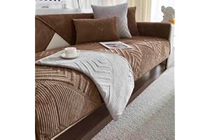 YWQJL Sofabezug Antirutsch,Sofaschutz Sofaschoner,Kratzschutz Hund Katze Überwurf Hundedecke Ecksofa Sofa Schutzdecke Schonbezug Sofa Abdeckung Sofaüberwurf Couchhusse,dunkelbrau-70x150cm