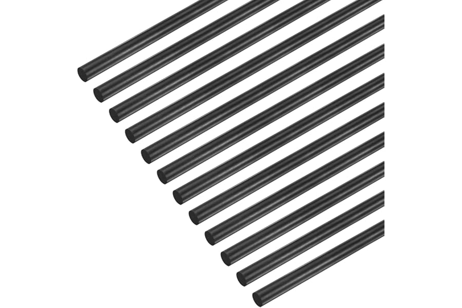 M METERXITY 12-Pack Carbon Fiber Rods, 300mm Length 3mm Dia Carbon Fiber Solid Matte Pole for RC Airplane/DIY Craft/Quadcopter Arm/Scale Model Kite Wing Tube [11.81 x 0.12IN]