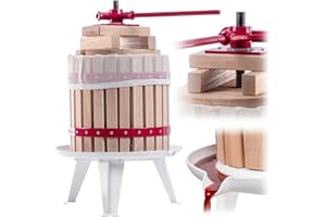 KADAX Fruit Press, Wine Press 12 Litres, Manual Juicer with Hand Crank, Fruit Mill, Fruit Press, Juicer for Grapes, Mash Press, Grape Mill