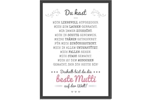 OWLBOOK® Geschenke für Frauen | Muttertagsgeschenk Geschenk | Muttertagsgeschenke für Beste Mama der Welt Bild im Holz Rahmen - Muttertg Geschenk für Mama Geschenkideen Mutter