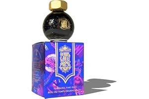 Ferris Wheel Press Fountain Pen Ink, FerriTales Collection, Tumbling Time Blue with Silver Shimmer and Red Sheen, 20ml