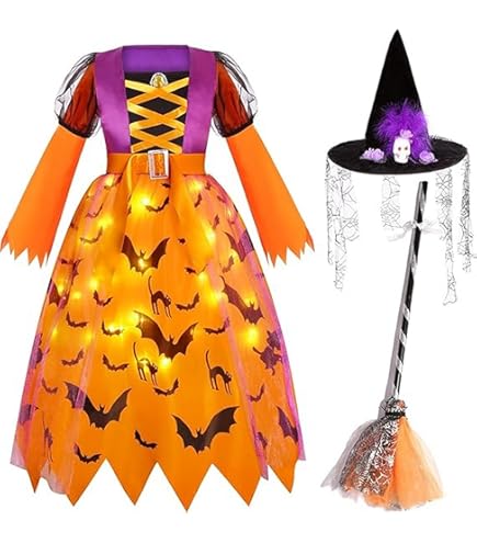 Morph Costume De Sorcière Méchante Pour Filles, Costume D'Halloween