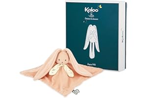 Kaloo - Lapinoo - Doudou Lapin Peche - Peluche Bébé - Carré 30 x 30 cm - Bi-Matières Viscose et Velours Cotelé Très Doux - Boite Cadeau - Dès la Naissance, K218017