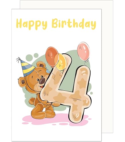 Geburtstagskarte Zum 3. Geburtstag Von Chuck's Card-O-Rama – Premium-Karte Mit Umschlag & Süßem Bienen-Design