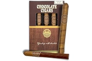 MIJOMA Zestaw cygar z czekolady – czekoladowy prezent lub upominek na Boże Narodzenie, urodziny, wesele, prezent dla mężczyzn, czekolada mleczna Gianduja, o smaku wanilii (1)