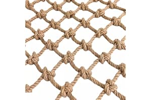 SSWZHANG Rete Corda Canapa Rete Arrampicata Canapa Sicurezza Bambini Rete Anticaduta Scale Balcone Parete Foto Decorazione Pareti Divisorie Rete da Recinzi(1x7m(3x23ft))