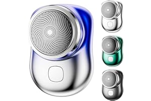 HIDRUO Mini Shaver Portable Electric Shaver, Pocket Portable Electric Shave, Usb Mini Shaver Electric Razor for Men, Type C Waterproof Rechargeable Wet and Dry Mens Razor (Blue)