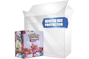 Pack med 5 Guldskydd för Pokémon Booster Box – Pokémon Box Fodral 0,5 mm Tjocklek – UV-Skydd för dina PKMN-boxar – Håll din PKMN Booster i perfekt skick med vårt Guldskydd