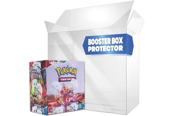 Pack med 10 Guldskydd för Pokémon Booster Box – Pokémon Box Fodral 0,5 mm Tjocklek – UV-Skydd för dina PKMN-boxar – Håll din