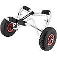 RAD Sportz Kayak Trolley Kayak Cart with Pneumatic Tires 150 LB Capacity Silver