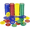Excefore Plastic Chips Set with Storage Box for Kids Learning Math Counting, 160Peices