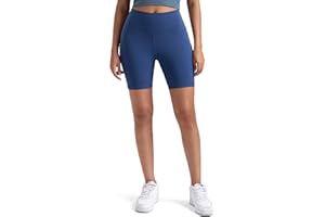 Colorfulkoala Mallas Cortas Mujer de Yoga de Cintura Alta con 2 Bolsillos Laterales Pantalones Cortos para Fitness Ciclista