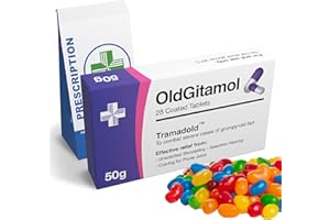 JOYFUL CLAN Joke Pill Box With Sweets - Funny Retirement Gifts for Men, 30th 40th 50th 60th 70th Birthday Gifts for Him - Secret Santa for Seniors, Dad, Father, Man, Christmas Xmas Stocking Filler for Boyfriend