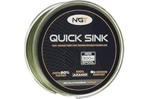 GNT NGT Spool Of 'Quick Sink' Moss Braid - Green, 25 lb