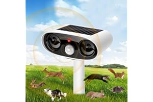 Titifeya Cat Repellent for Gardens UK Ultrasonic Cat Scarers Solar Powered Fox Deterrent Animal Repeller Upgraded Waterproof Case Motion Activated Sensor for Dogs Rabbit Farm etc