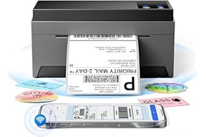 LABELCENTER WIFI Thermal Label Printer, Shipping Label Printer 4x6 for Small Business, Wireless Postage Printing Machines Compatible with Android & iOS, Widely Used for Hermes, Royal Mail, Amazon, Shopify, Ebay