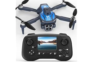 GOVOGORC Drone con Camera 1080P HD, Telecomando LCD 2,8", Evitamento Ostacoli, Lente Regolabile 90°, Regolazione Velocità, Controllo Gestuale, Quadricottero FPV Portatile per Adulti, Bambini & Principianti