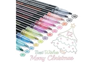 ANYUKE Glitzerstifte Outline Stifte, Kleinigkeiten für Adventskalender, Metallic Zauberstift Füllidee, Basteln, Weihnachtsgeschenke