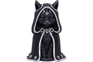 Nemesis Now Figurka Cult Cuties Zefur 10 cm, żywica, czarna, kolekcjonerska figurka Zefur Cult Cuties™, strasznie uroczy kot w płaszczu, straszny prezent dla kota, odlewana w najlepszej żywicy,