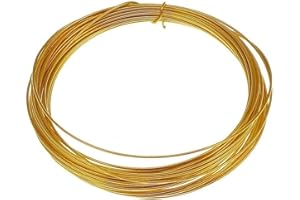 THE BEAD SHOP Fil De Création Non Ternissant 0,8mm (20 Gauge) x 6m – Fil Souple Plaqué Or Pour Bijoux, Modelage, Sculpture, Loisirs Créatifs Et DIY