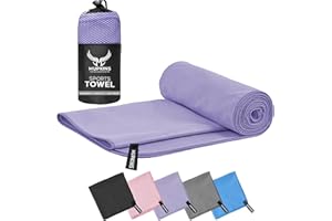 Mupkins Microfiber Gym Towel - 40x80cm Active Sports Towel, Lightweight Quick Dry Towel - Ideal for Gym Training, Yoga, Cycling, Running, Camping & Hiking (Purple)