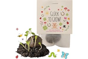 IDEENVERLAG-HAMBURG 10 x "Glück to grow" seed bombs / lucky charm / small gifts colleagues seed bombs gift guests gifts guest gift children thank you gifts colleagues thank you party bags small thank you