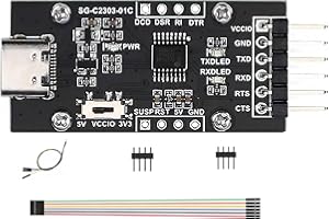 SEENGREAT PL2303 USB to UART TTL Serial Converter Module, USB Type-C, 3.3V/5V Selectable, PL2303GS Chip, with TX/RX/Power LED Indicators, for Arduino, Raspberry Pi, Windows, macOS, Linux