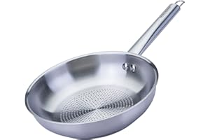 Fackelmann Padella Trimetallo Professionale Ø28 cm – Cottura Induzione e Tutti i Piani – Fondo Micro Strutturato per Cucina Sana e Croccante – Lavabile in Lavastoviglie – Linea Oval