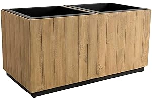 VIVANNO Bac à Plantes Bac à Plantes surélevé en Bois recyclé, résistant aux intempéries, 40 x 81 x 41,5 cm, Brun Antique