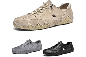 NORDYO Stivali Alti in Pelle Scamosciata Fatti a Mano Italiani, Scarpe Beck for Uomo Sneakers Casual in Pelle Impermeabile Chukka Traspirante Antiscivolo