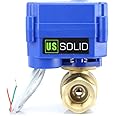 U.S. Solid 1" Brass Motorized Ball Valve DN25 Electrical Ball Valve, 9-24V AC/DC, 2 Wire Auto Return Setup