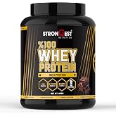 STRONGEST Gl&uuml;tensiz Chocolate Flavored 100% Whey Protein Powder 960 g