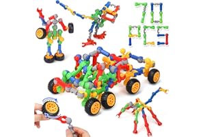 CITSKY Toys for Boys Ages 4-6: Engaging STEM Toys Building & Construction Sets with 70 Colorful - Rotatable Skeleton Blocks for Learning Through Play for 4 5 6 Year Old Boys
