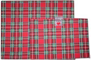 RUSSO TESSUTI Copriforno + Coprifornello Natale Natalizio Cucina Ghirlanda Fiocco Rosso-Variante 2