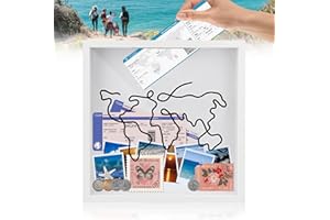 DBUWQIPS 1 Pezzo Scatola dei Ricordi 30 * 30cm Scatola Ricordi Crea Ricordi Cornice Profonda Salvadanaio Non Apribile Scatola Archivio Avventure Scatola Porta Ricordi Biglietti Viaggio