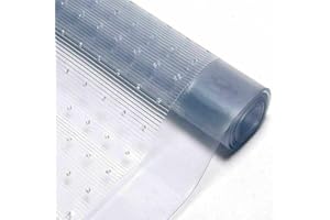 Q & H QUALITY HOUSEHOLD Q & H Large Heavy Duty Clear Vinyl Carpet Protector - Waterproof Plastic Floor Mat Protection - Carpet Rug Protector Transparent Roll - For Home Office Chair Hallway Kitchen (8FT x 27 inch)