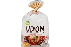 Allgroo Udon Instant Noodles - Seafood, Udon Soup Spicy, Aromatic, Quick Preparation - Contains 3 Servings - 1 x 690 g