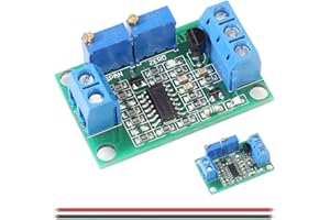 DAOKAI Modulo convertitore da tensione a corrente da 2 pezzi Modulo 0-5 V a 4-20 mA Tipo non isolato Scheda convertitore di segnale trasmettitore di corrente con cavo 24 AWG