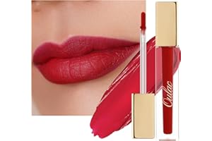 Oulac Red Matte Lipstick for Women, Red High Impact Lipcolor, Matte Liquid Lip Gloss,Long Lasting Lipstick Waterproof Formula with Vitamin E & Rose Oil, Vegan M02
