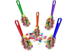 Dacefloy Bingo Lot de 5 Barres magnétiques Multicolores avec 500 jetons en métal Transparent pour Marque de Jeu, matériel Scolaire pour la Maison, Compteur de Mathe