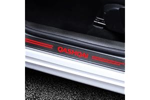 JYMLOV Pegatinas Protective de Umbral de Puerta, para NIS-San Qashqai J10 J11 J12 2009-2021, 4 Piezas Antiarañ Desgaste Decorativo Accesorios Protector Pegatinas,Red